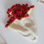 Handmade Crochet Blanket with Foldable Bouquet | 2-in-1 Decorative & Cozy Gift