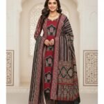 Ajrakh Print 3-Piece Suit Set  | Pure Cotton Designer Salwar Suit Available in Attractive colors and designs